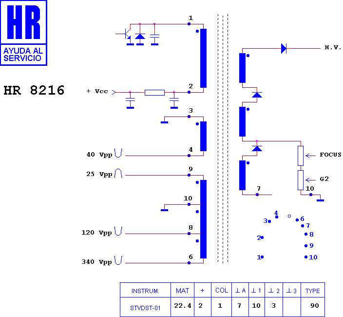 Schematic diagram for HR 8216
