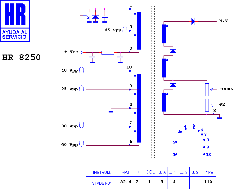Schematic diagram for HR 8250