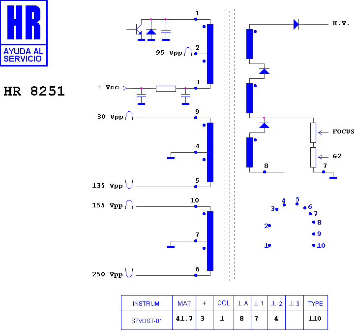 Schematic diagram for HR 8251