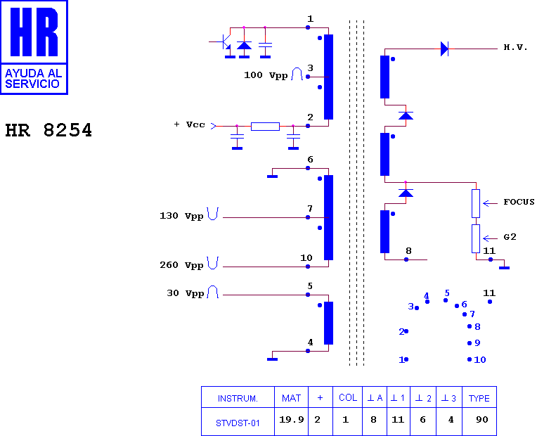 Schematic diagram for HR 8254
