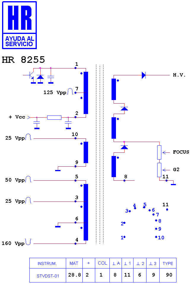 Schematic diagram for HR 8255