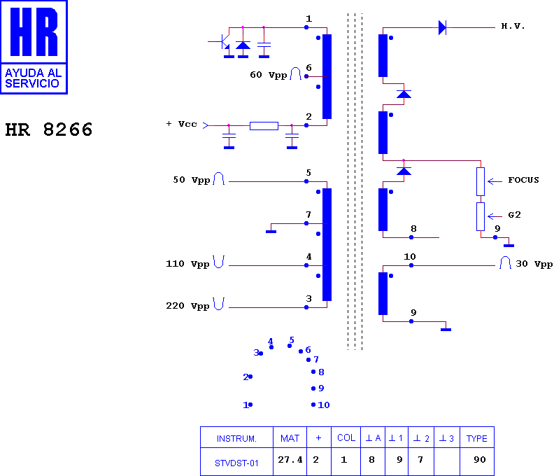 Schematic diagram for HR 8266