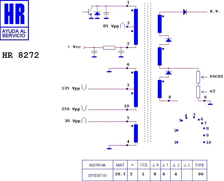 Schematic diagram for HR 8272