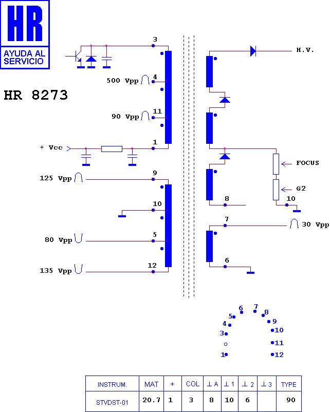Schematic diagram for HR 8273
