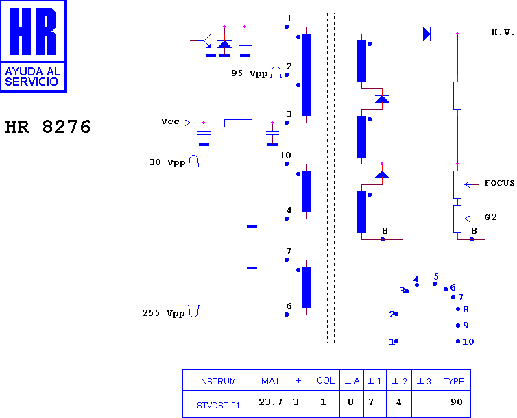 Schematic diagram for HR 8276