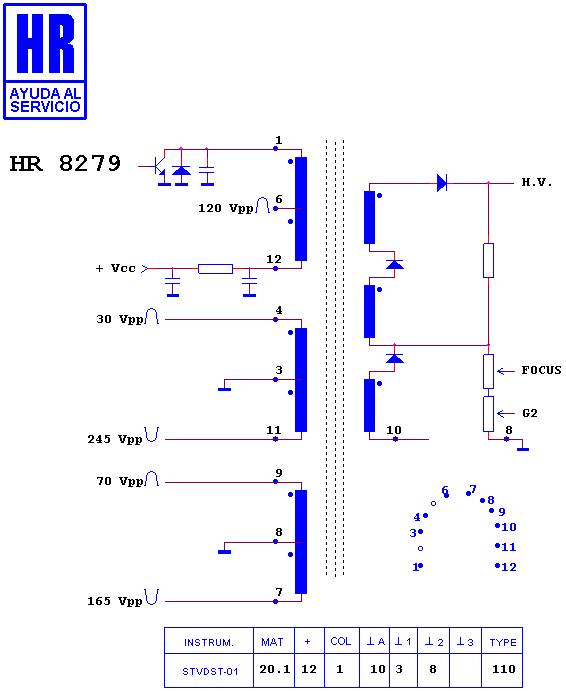 Schematic diagram for HR 8279