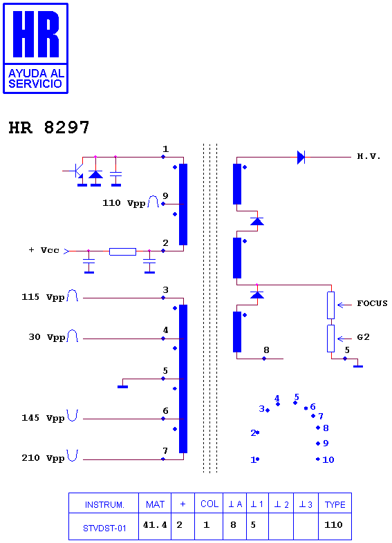 Schematic diagram for HR 8297