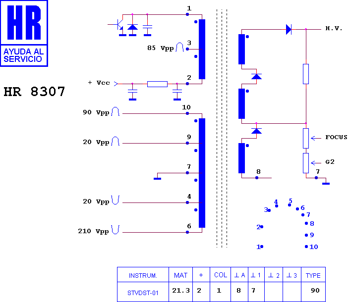 Schematic diagram for HR 8307
