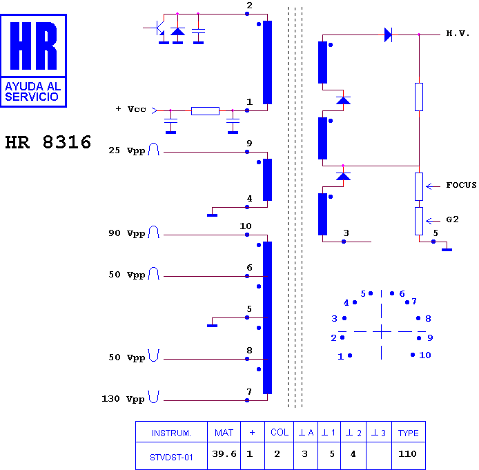 Schematic diagram for HR 8316