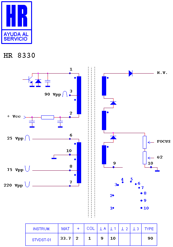 Schematic diagram for HR 8330