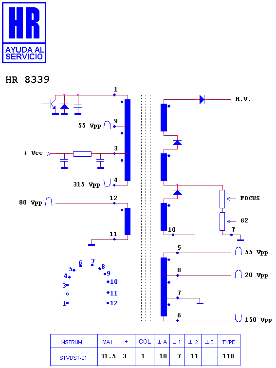 Schematic diagram for HR 8339