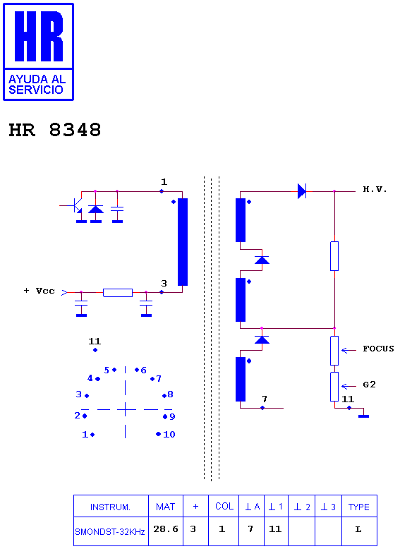 Schematic diagram for HR 8348