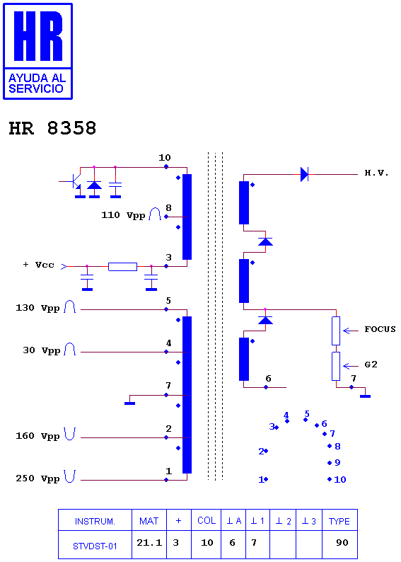 Schematic diagram for HR 8358
