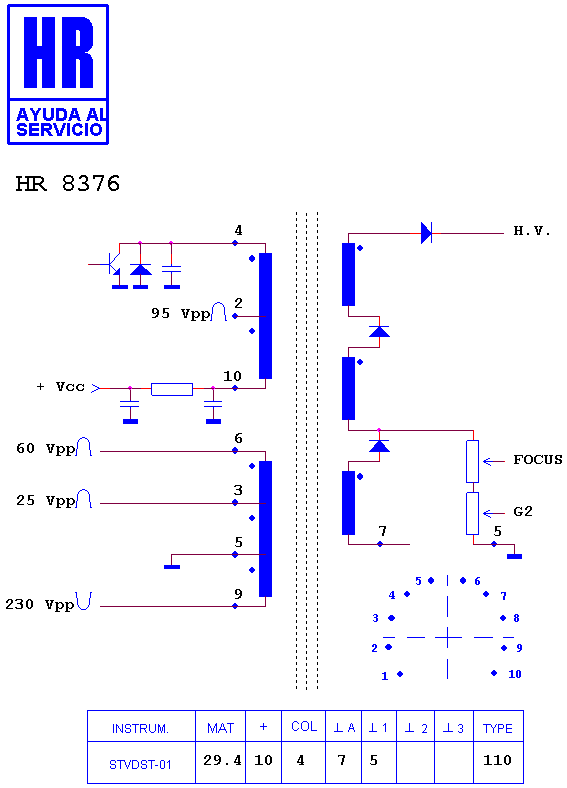 Schematic diagram for HR 8376