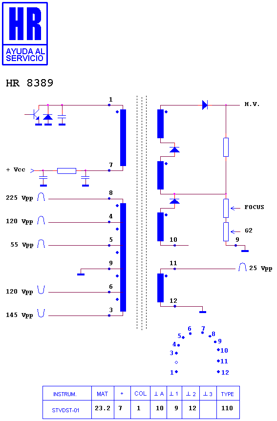 Schematic diagram for HR 8389