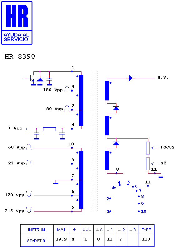 Schematic diagram for HR 8390