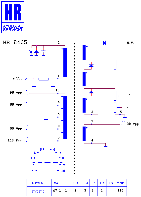 Schematic diagram for HR 8405
