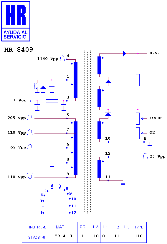 Schematic diagram for HR 8409