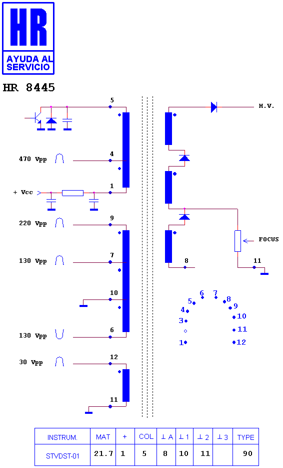 Schematic diagram for HR 8445