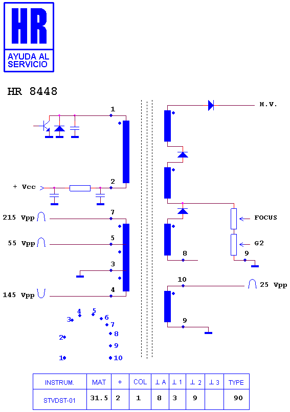 Schematic diagram for HR 8448
