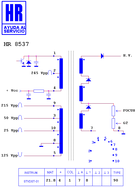 Schematic diagram for HR 8537
