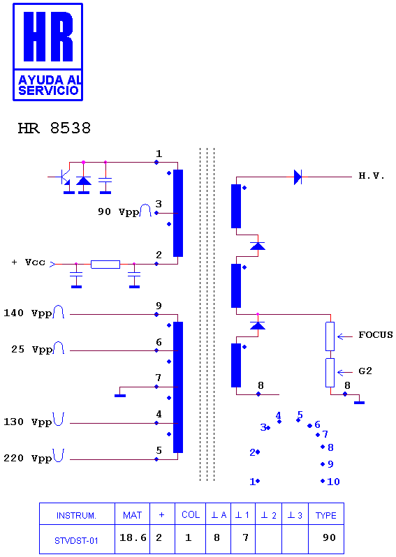 Schematic diagram for HR 8538