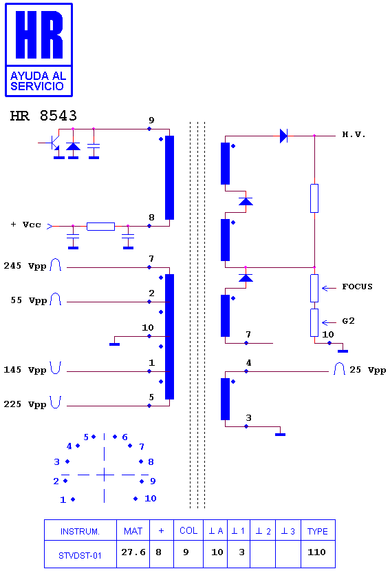 Schematic diagram for HR 8543