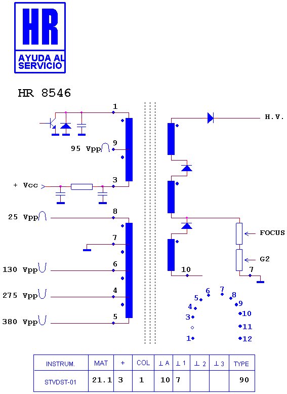 Schematic diagram for HR 8546