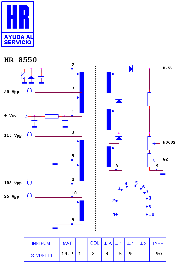Schematic diagram for HR 8550