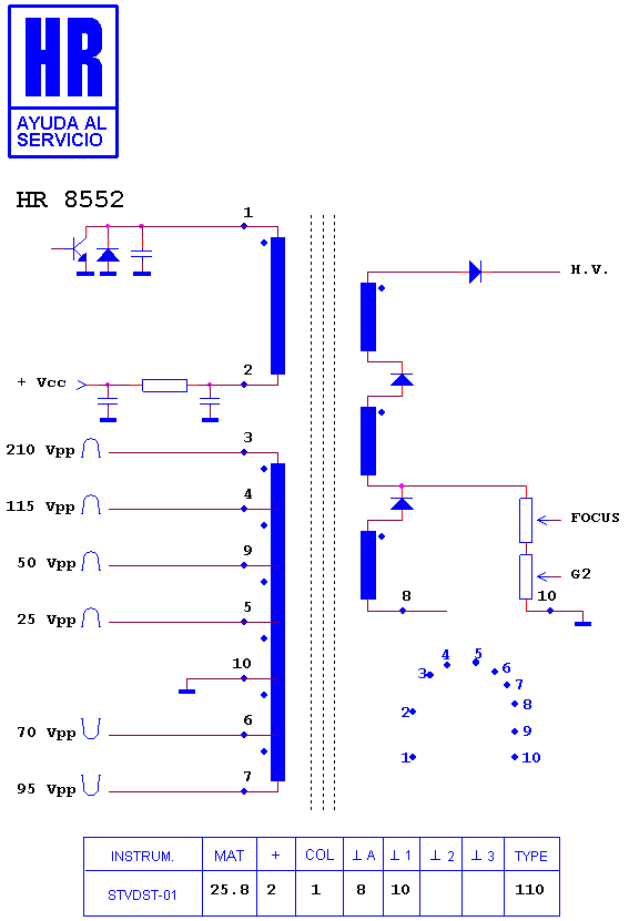 Schematic diagram for HR 8552