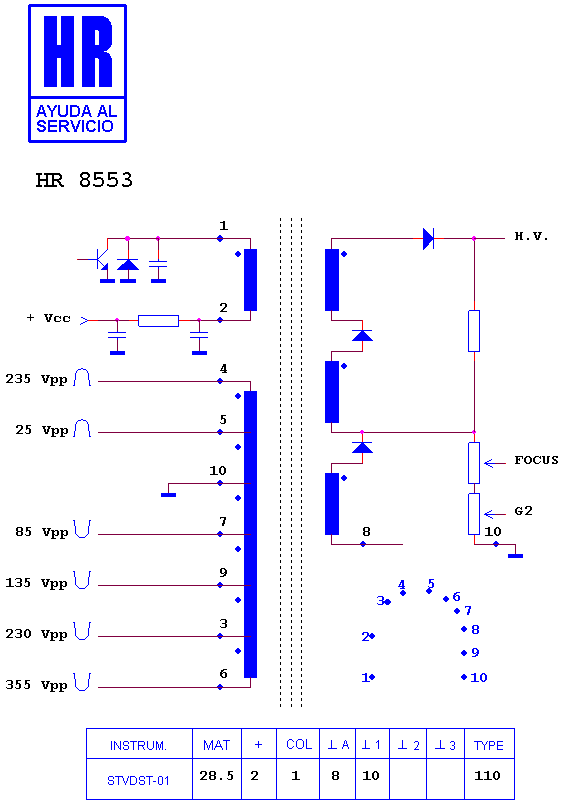 Schematic diagram for HR 8553