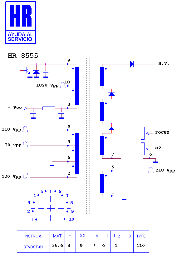 Schematic diagram for HR 8555