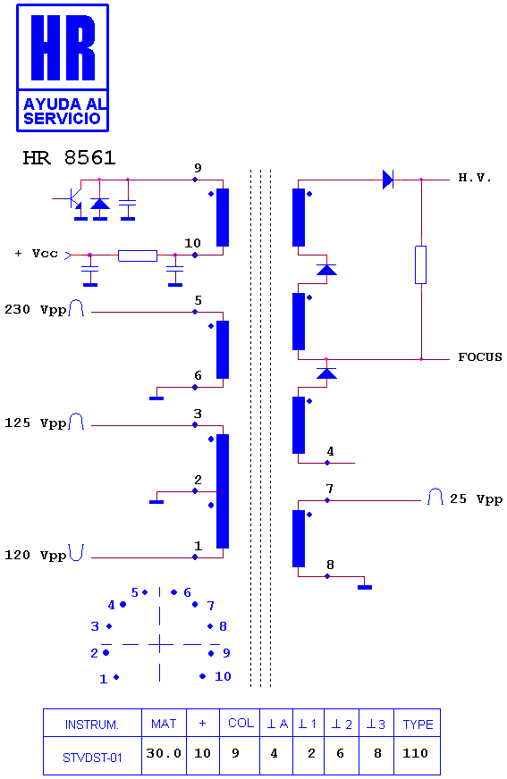 Schematic diagram for HR 8561