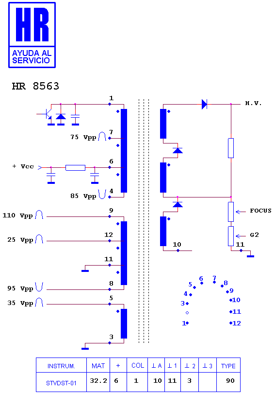 Schematic diagram for HR 8563