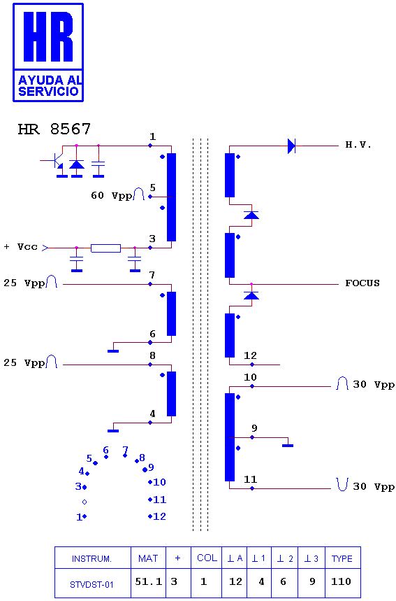 Schematic diagram for HR 8567