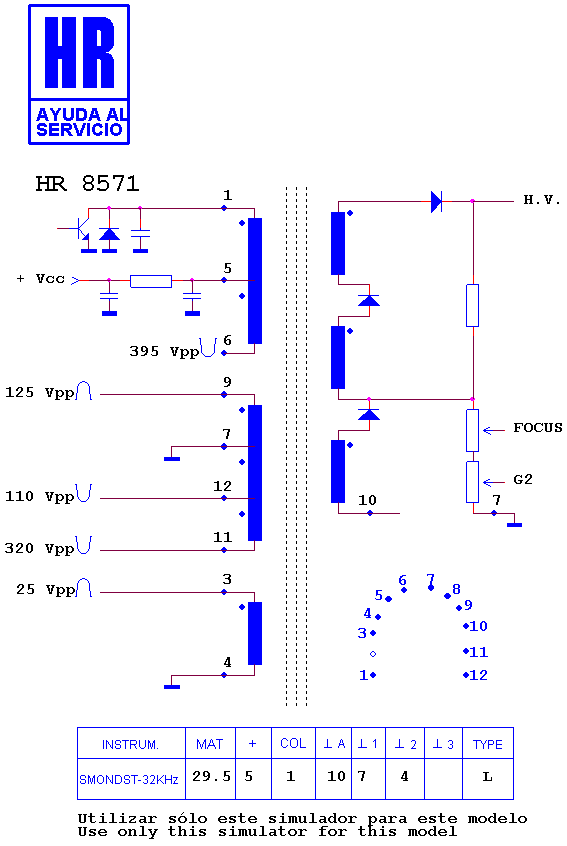 Schematic diagram for HR 8571
