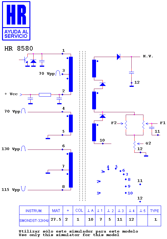 Schematic diagram for HR 8580