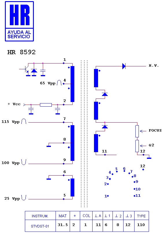 Schematic diagram for HR 8592