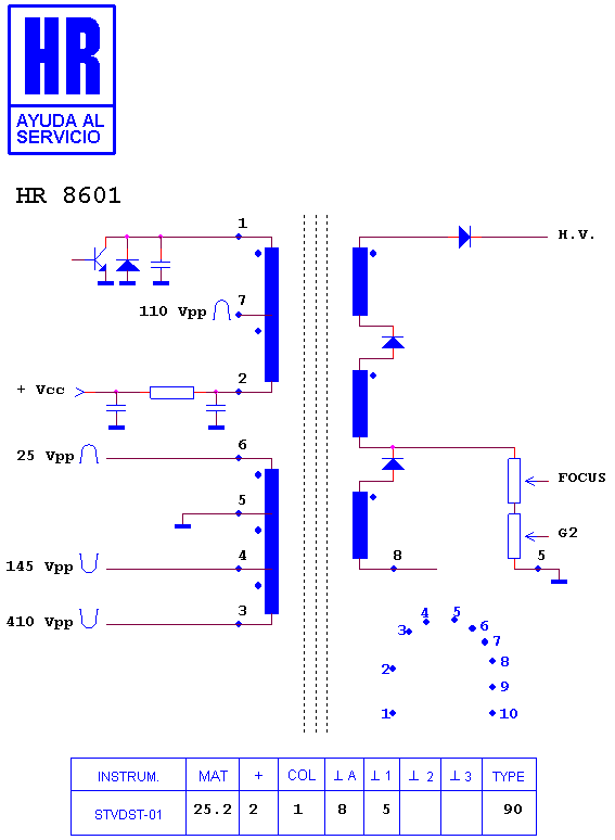 Schematic diagram for HR 8601