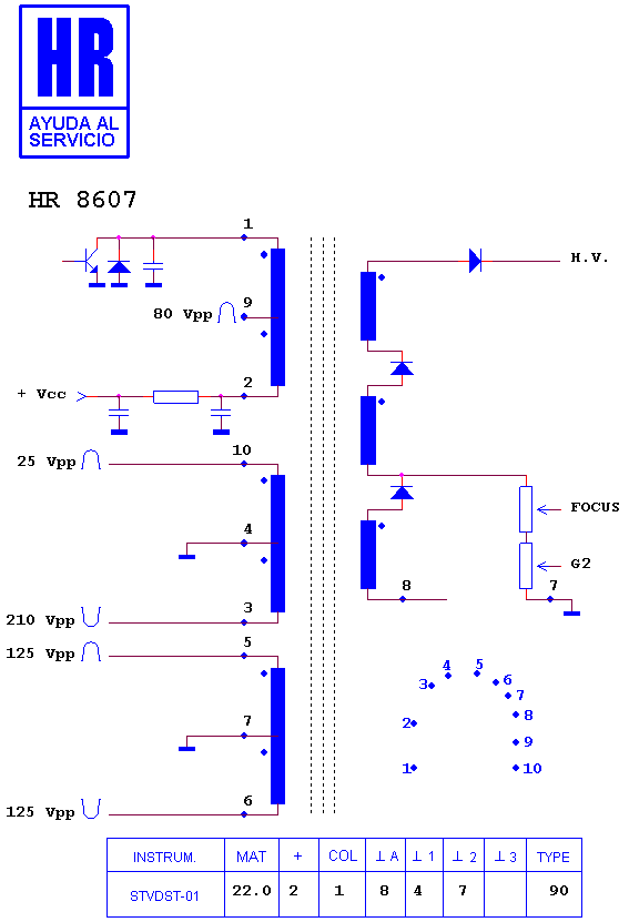 Schematic diagram for HR 8607
