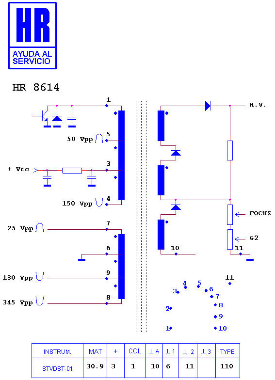 Schematic diagram for HR 8614