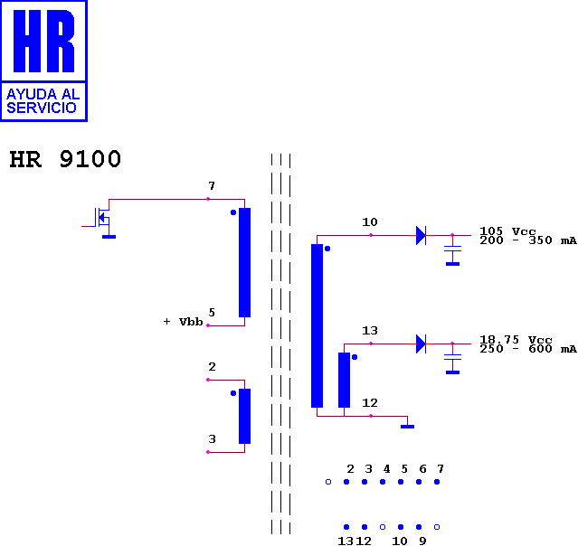Schematic diagram for HR 9100