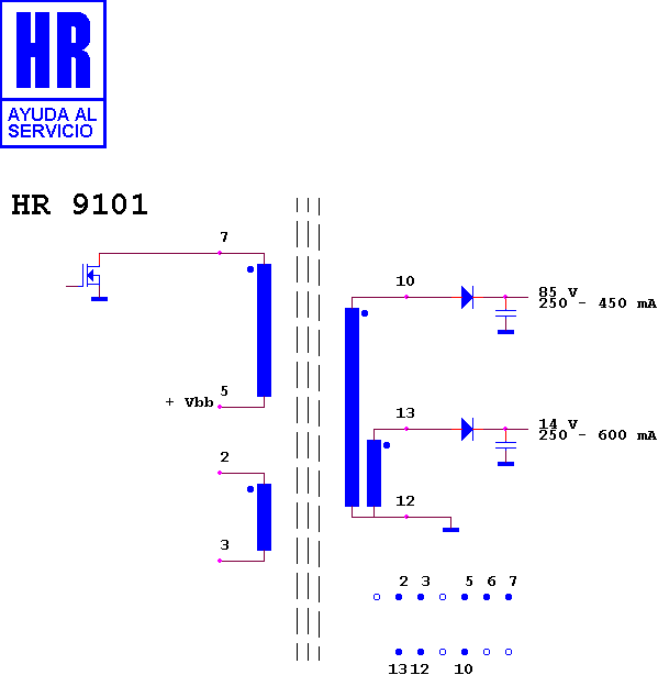 Schematic diagram for HR 9101