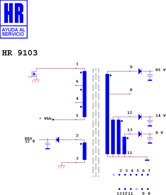 Schematic diagram for HR 9103