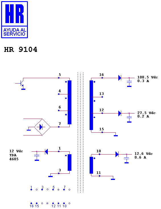 Schematic diagram for HR 9104