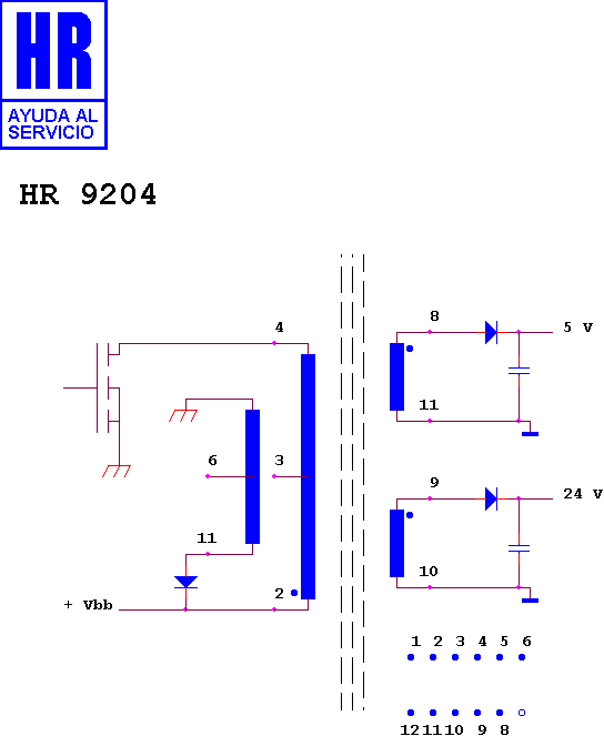 Schematic diagram for HR 9204