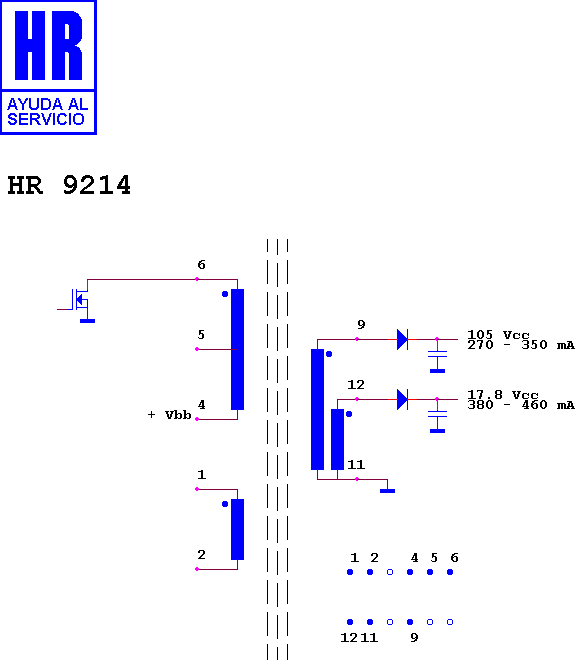 Schematic diagram for HR 9214