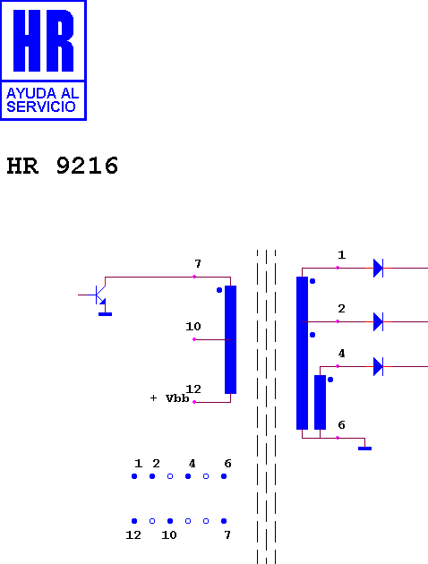 Schematic diagram for HR 9216