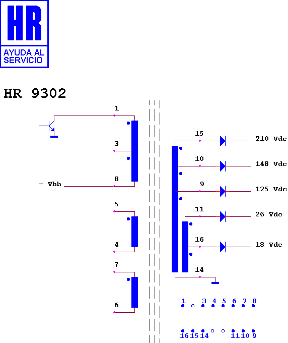 Schematic diagram for HR 9302