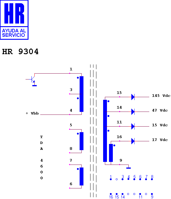 Schematic diagram for HR 9304